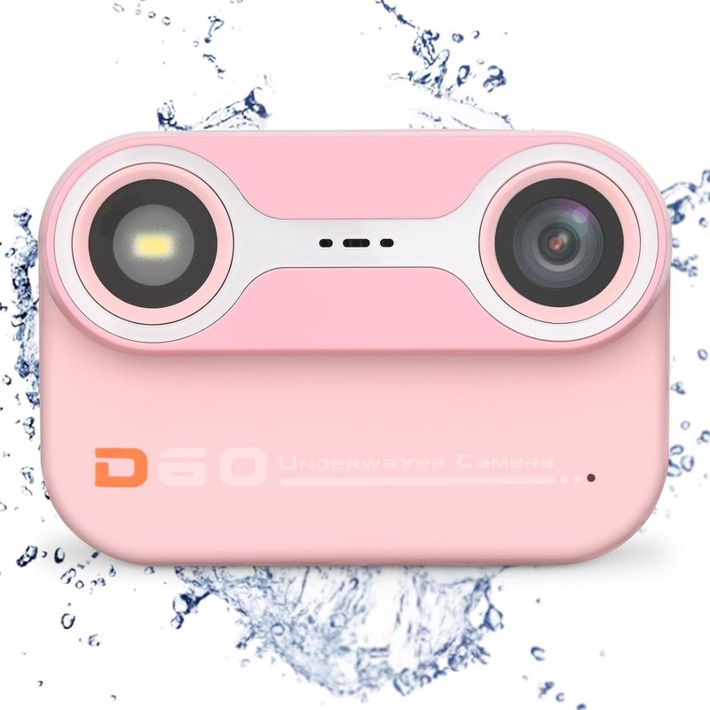 Bestrip Kids Underwater Camera, 1080P HD Waterproof Digital Camera with 2.4" IPS Screen, Birthday Gifts for Boys Girls Children, Toddler Cameras Toys for 3 4 5 6 7 8 9(Pink) - Image 2